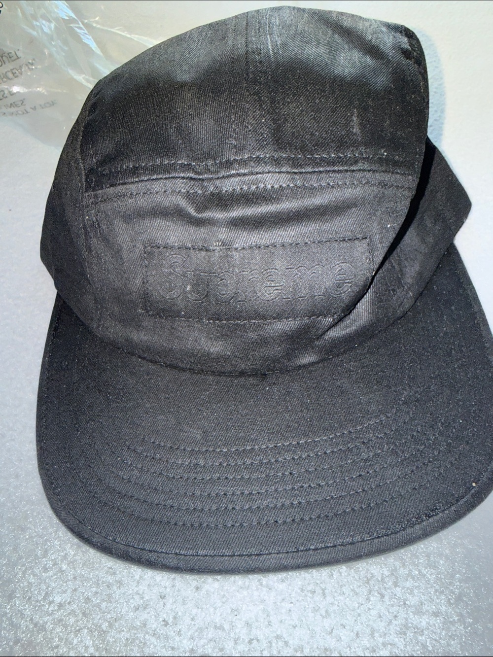 Supreme MM6 Painted Camp Cap - Black
